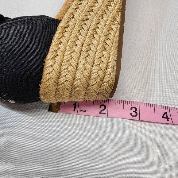 UGG® Women's 6.5 Black Traci Espadrille Wedge Sandals Heels - Picture 8 of 10